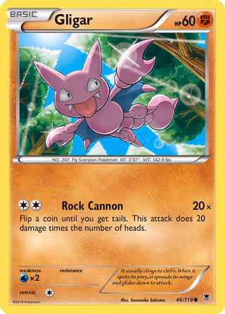 Gligar 46/119 Pokemon card