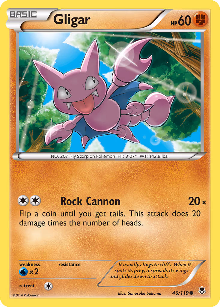 Gligar 46/119 Pokemon card