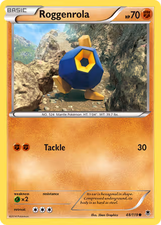 Roggenrola 48/119 Pokemon card