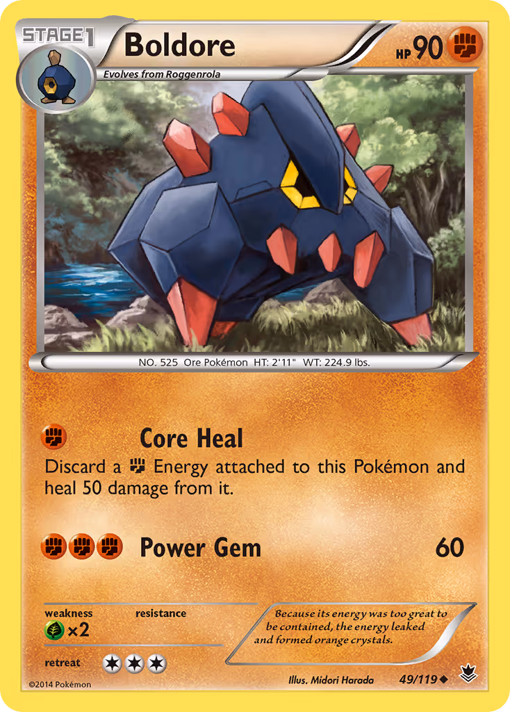 Boldore 49/119 Pokemon card