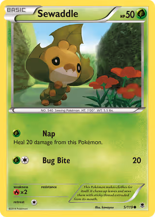 Sewaddle 5/119 Pokemon card