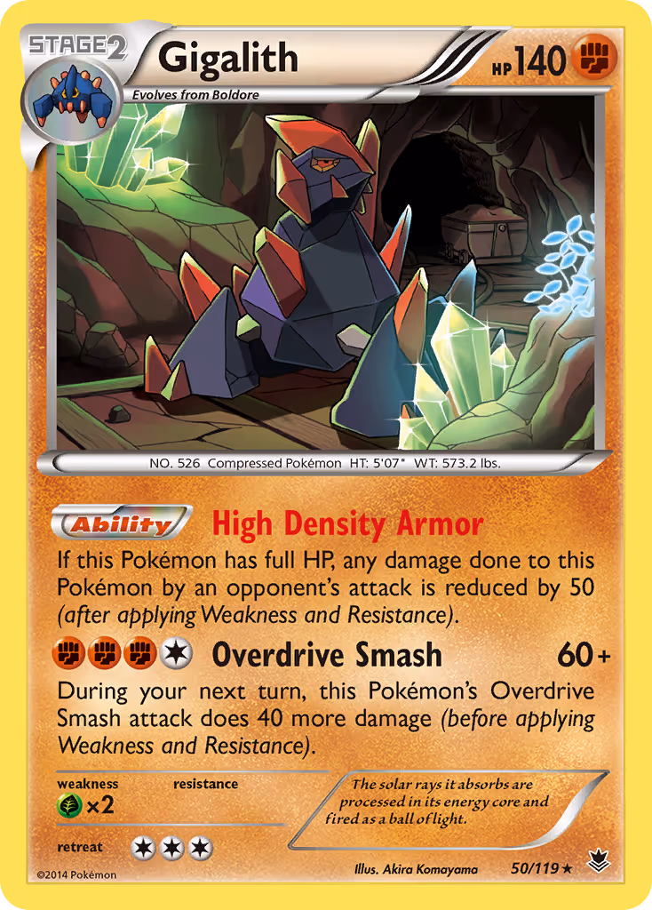 Gigalith 50/119 Pokemon card