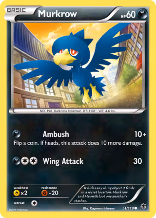 Murkrow 51/119 Pokemon card
