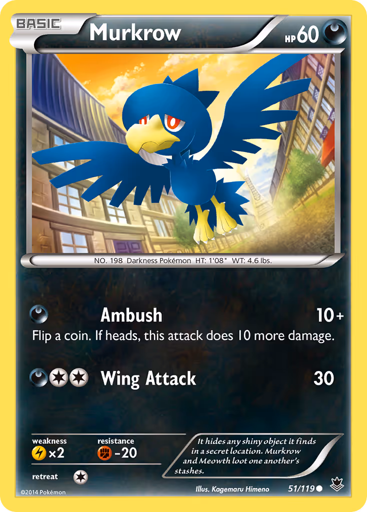 Murkrow 51/119 Pokemon card