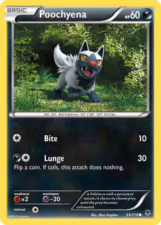 Poochyena 53/119 Pokemon card