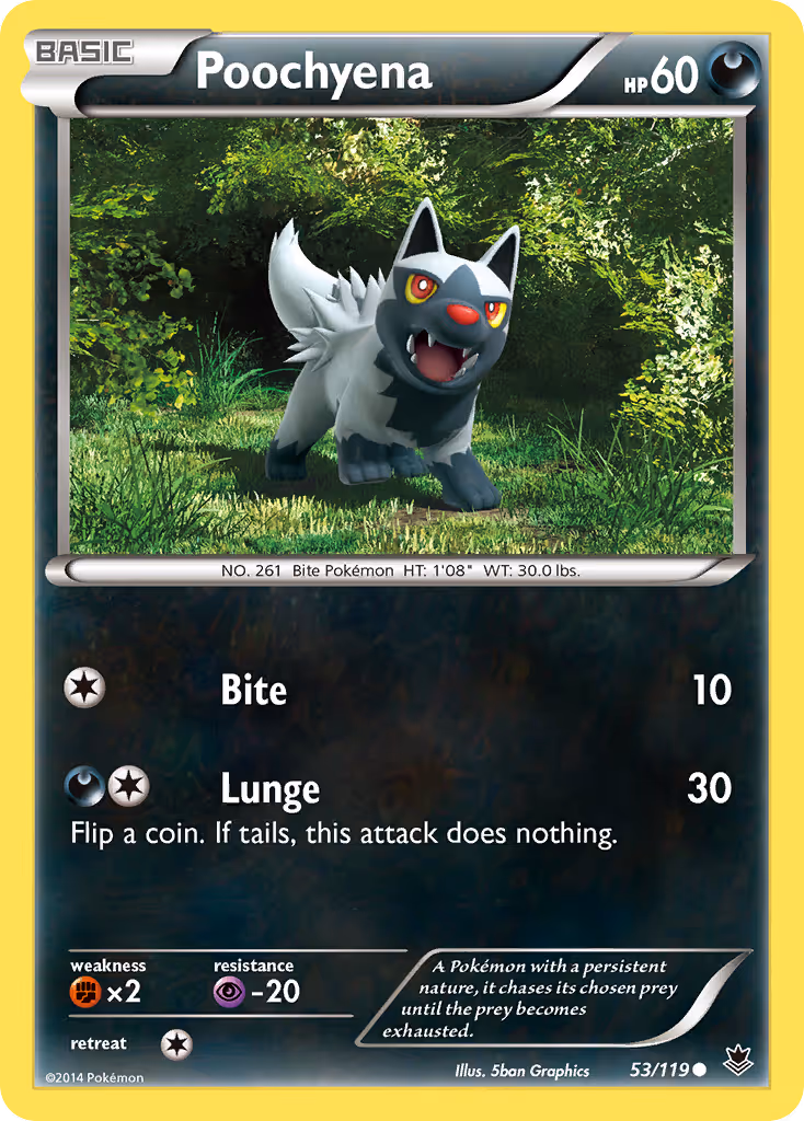 Poochyena 53/119 Pokemon card