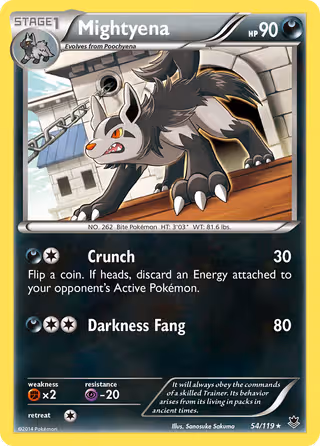Mightyena 54/119 Pokemon card