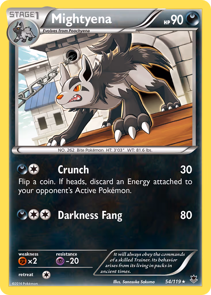 Mightyena 54/119 Pokemon card
