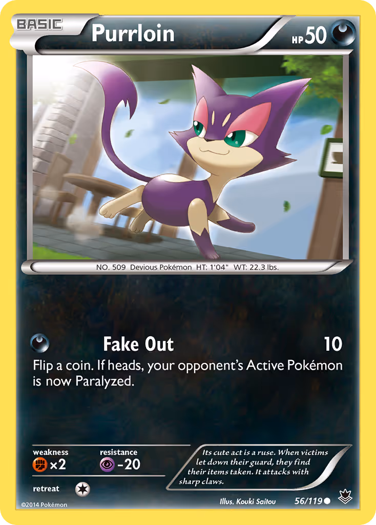 Purrloin 56/119 Pokemon card