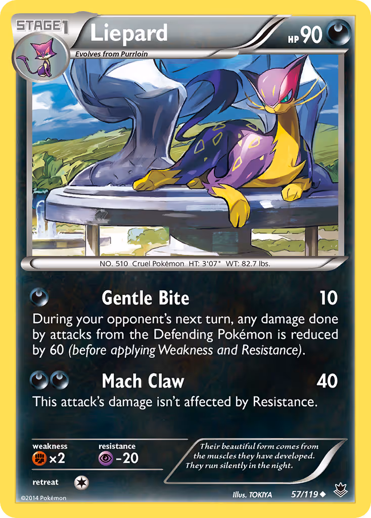 Liepard 57/119 Pokemon card