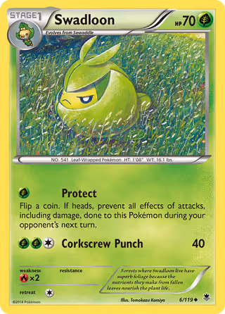 Swadloon 6/119 Pokemon card