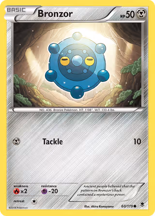Bronzor 60/119 Pokemon card