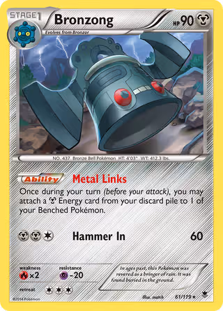Bronzong 61/119 Pokemon card