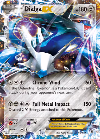 Dialga EX 62/119 Pokemon card