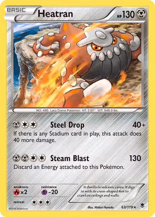Heatran 63/119 Pokemon card