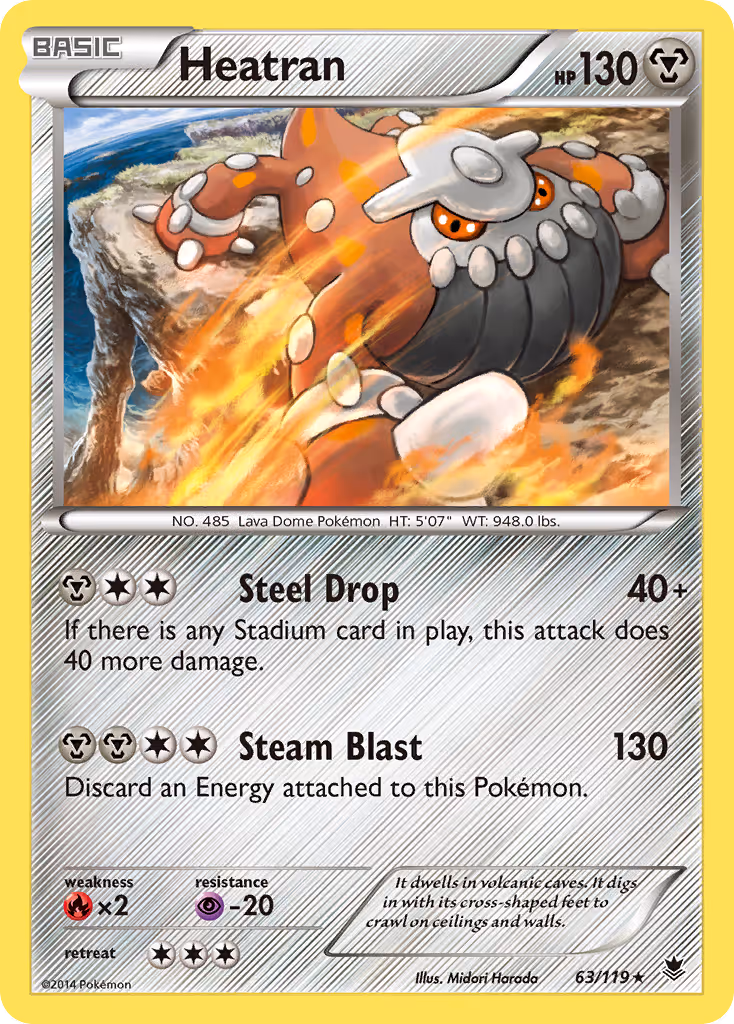 Heatran 63/119 Pokemon card