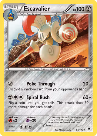 Escavalier 64/119 Pokemon card
