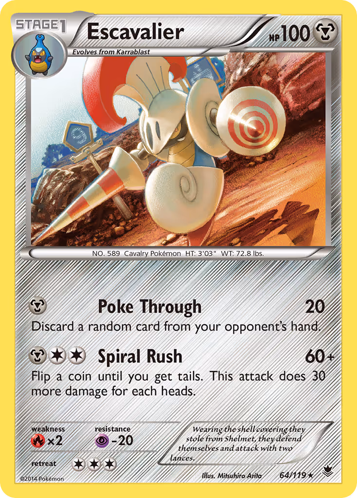 Escavalier 64/119 Pokemon card