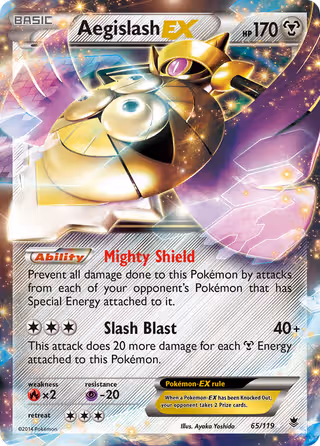 Aegislash EX 65/119 Pokemon card