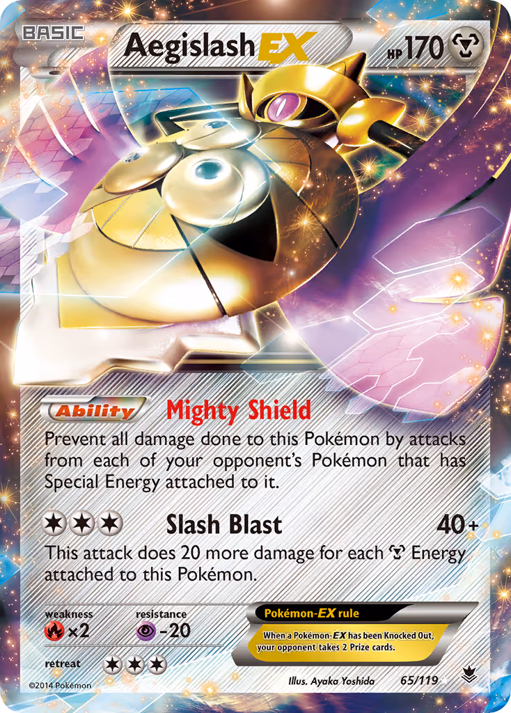 Aegislash EX 65/119 Pokemon card