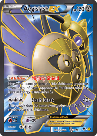 Aegislash EX 65a Pokemon card