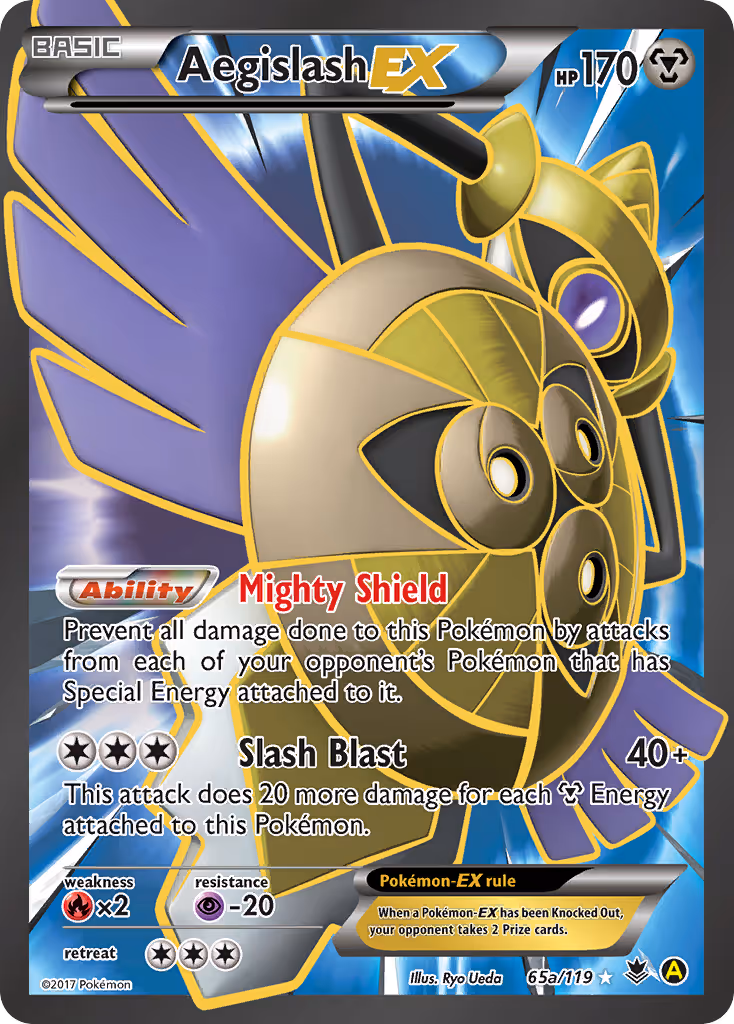 Aegislash EX 65a Pokemon card