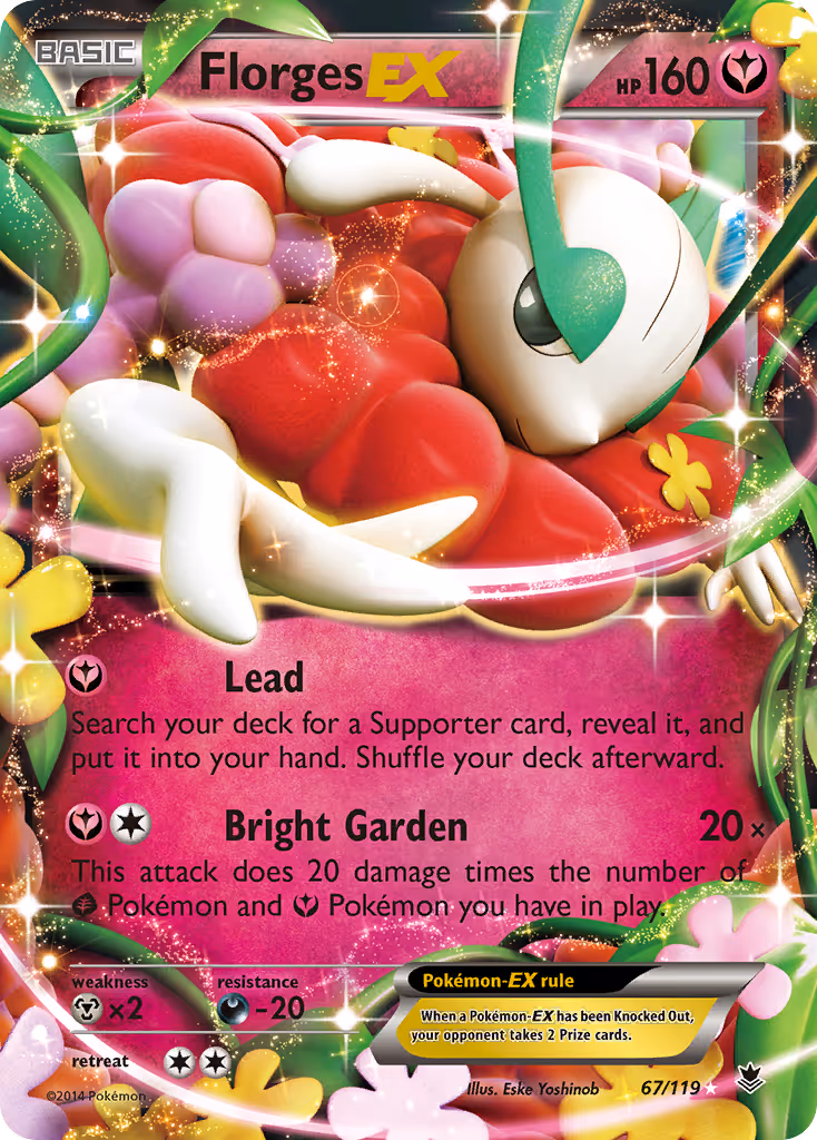 Florges EX 67/119 Pokemon card