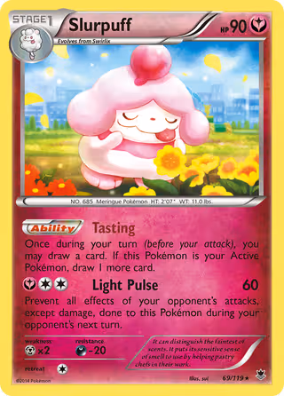 Slurpuff 69/119 Pokemon card