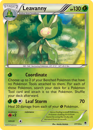 Leavanny 7/119 Pokemon card