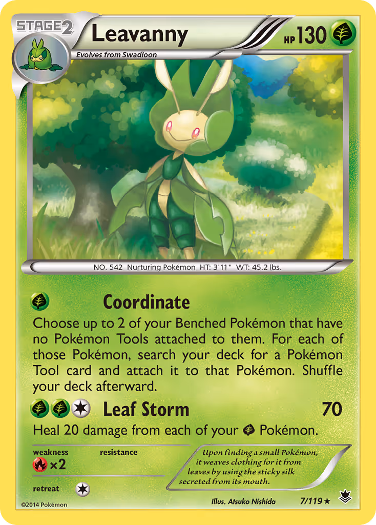 Leavanny 7/119 Pokemon card