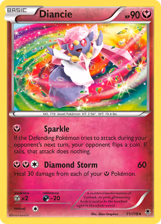 Diancie 71/119 Pokemon card