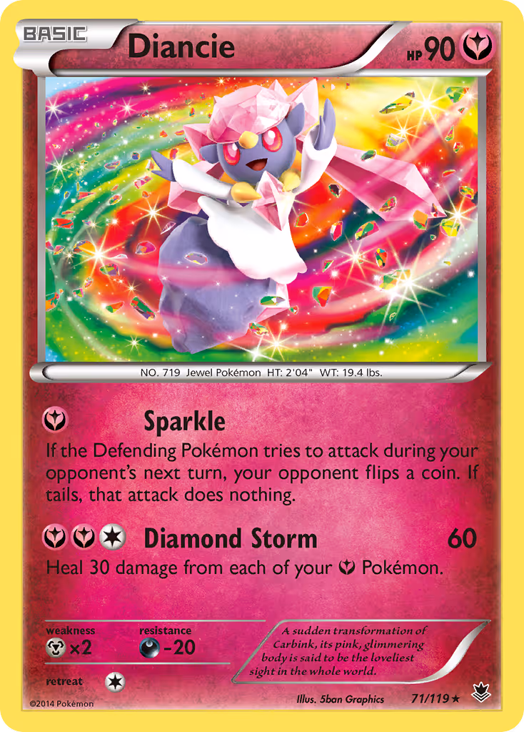 Diancie 71/119 Pokemon card