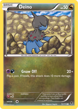 Deino 72/119 Pokemon card
