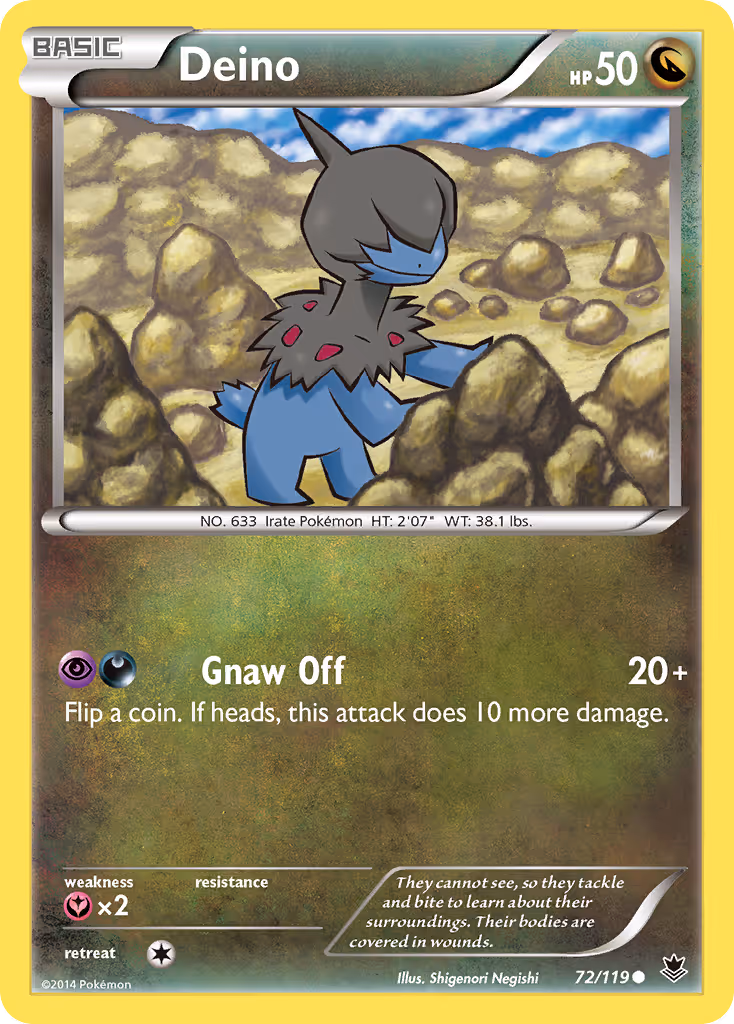 Deino 72/119 Pokemon card