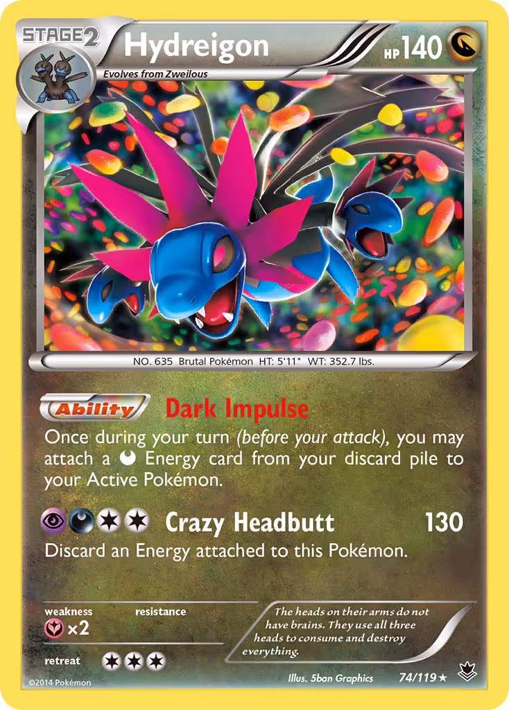 Hydreigon 74/119 Pokemon card