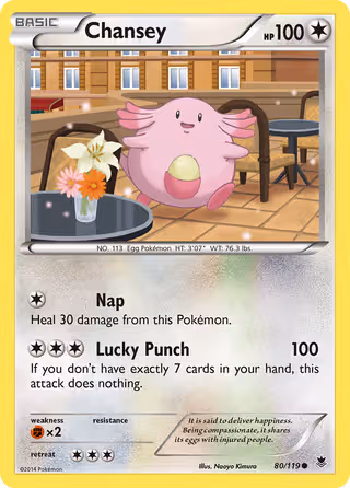 Chansey 80/119 Pokemon card