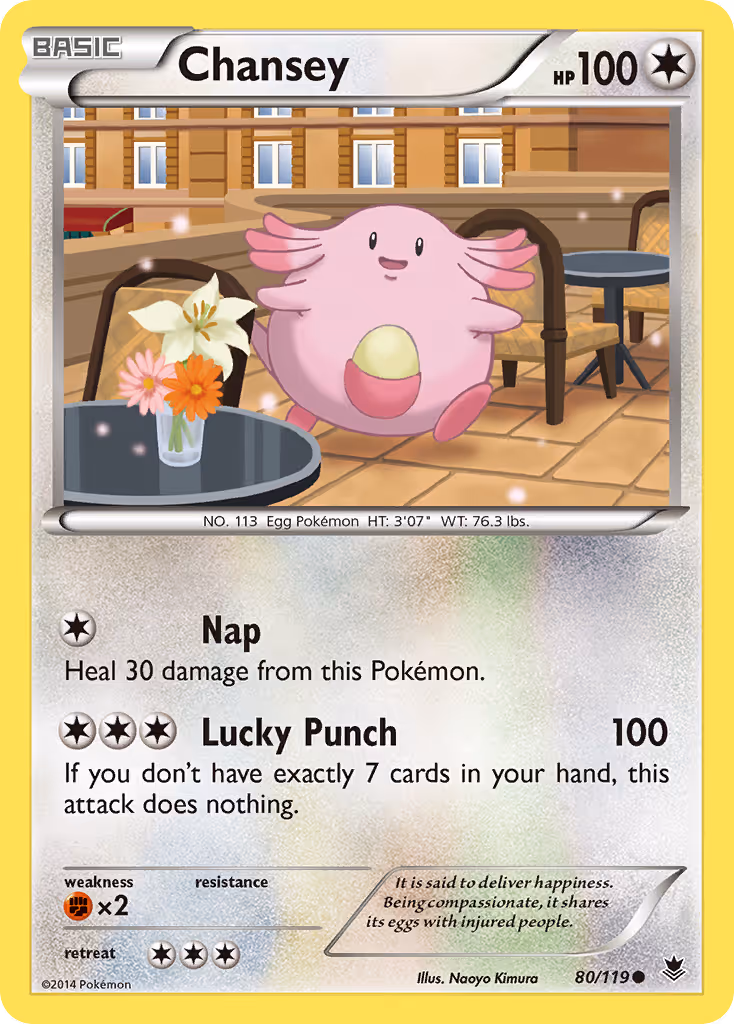 Chansey 80/119 Pokemon card