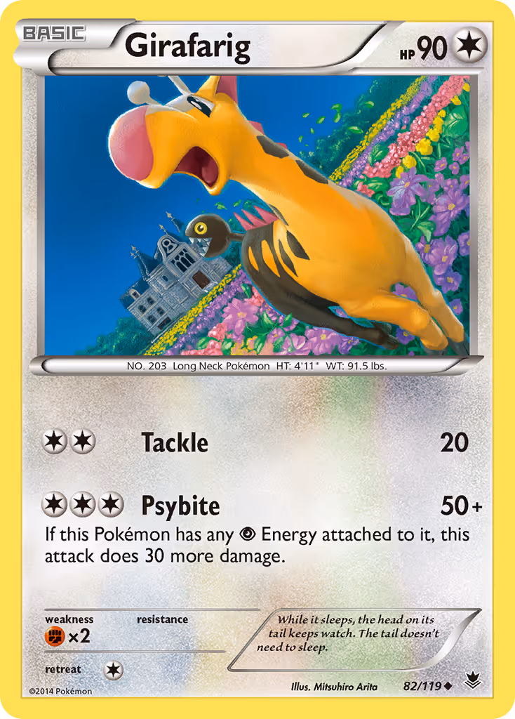 Girafarig 82/119 Pokemon card