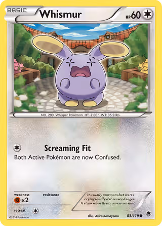 Whismur 83/119 Pokemon card