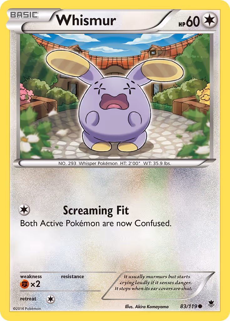 Whismur 83/119 Pokemon card