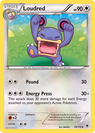 Loudred 84/119 Pokemon card