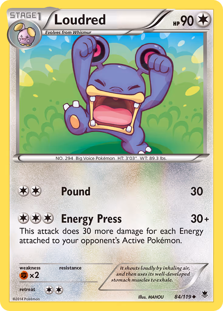 Loudred 84/119 Pokemon card