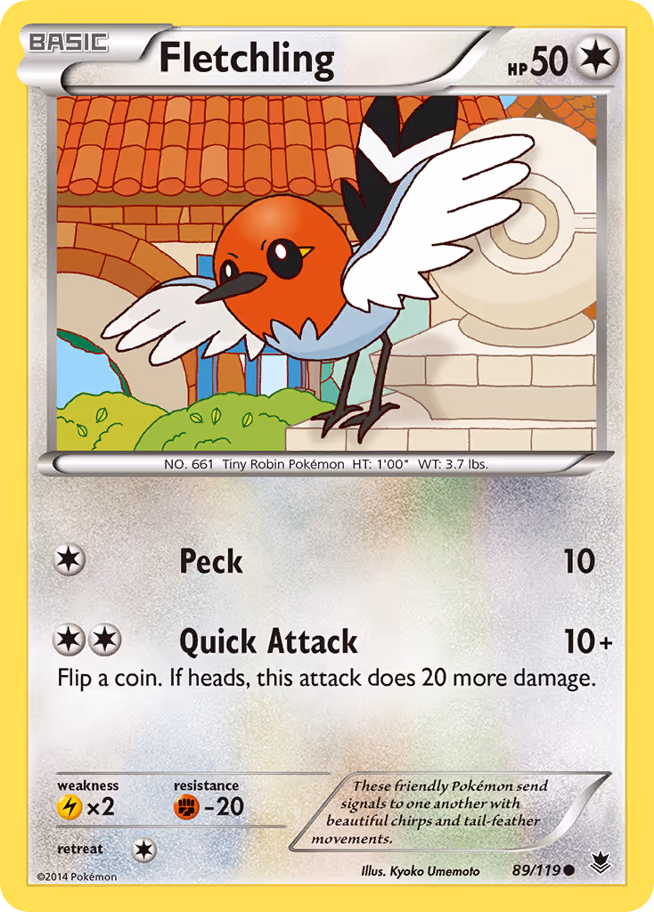 Fletchling 89/119 Pokemon card