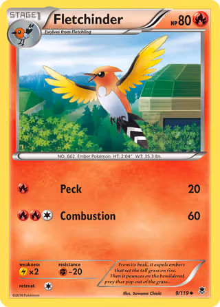 Fletchinder 9/119 Pokemon card