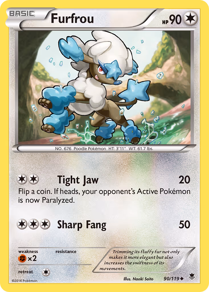 Furfrou 90/119 Pokemon card