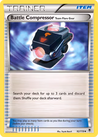 Battle Compressor Team Flare Gear 92/119 Pokemon card