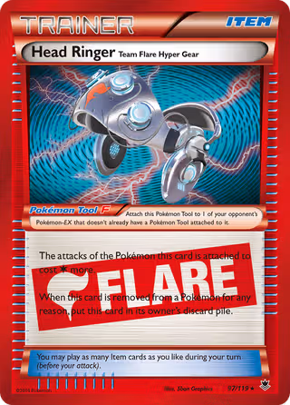Head Ringer Team Flare Hyper Gear 97/119 Pokemon card