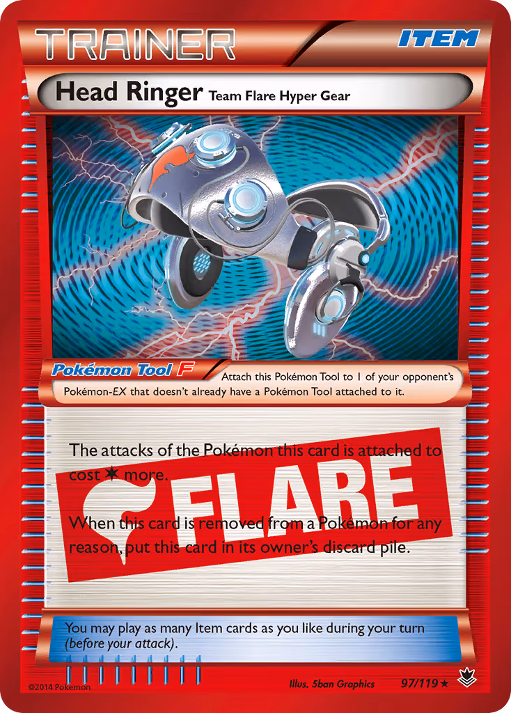 Head Ringer Team Flare Hyper Gear 97/119 Pokemon card