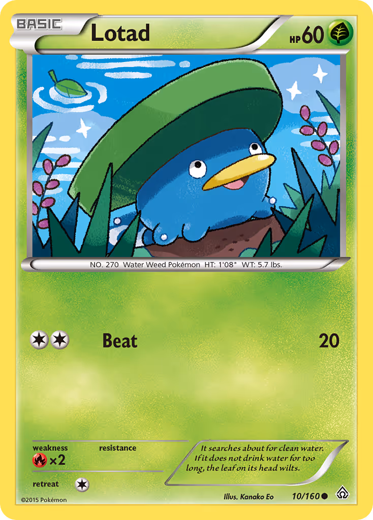 Lotad 10/160 Pokemon card