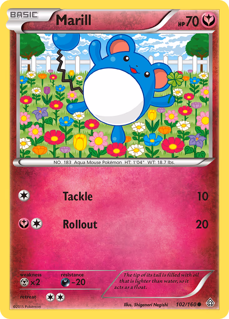 Marill 102/160 Pokemon card